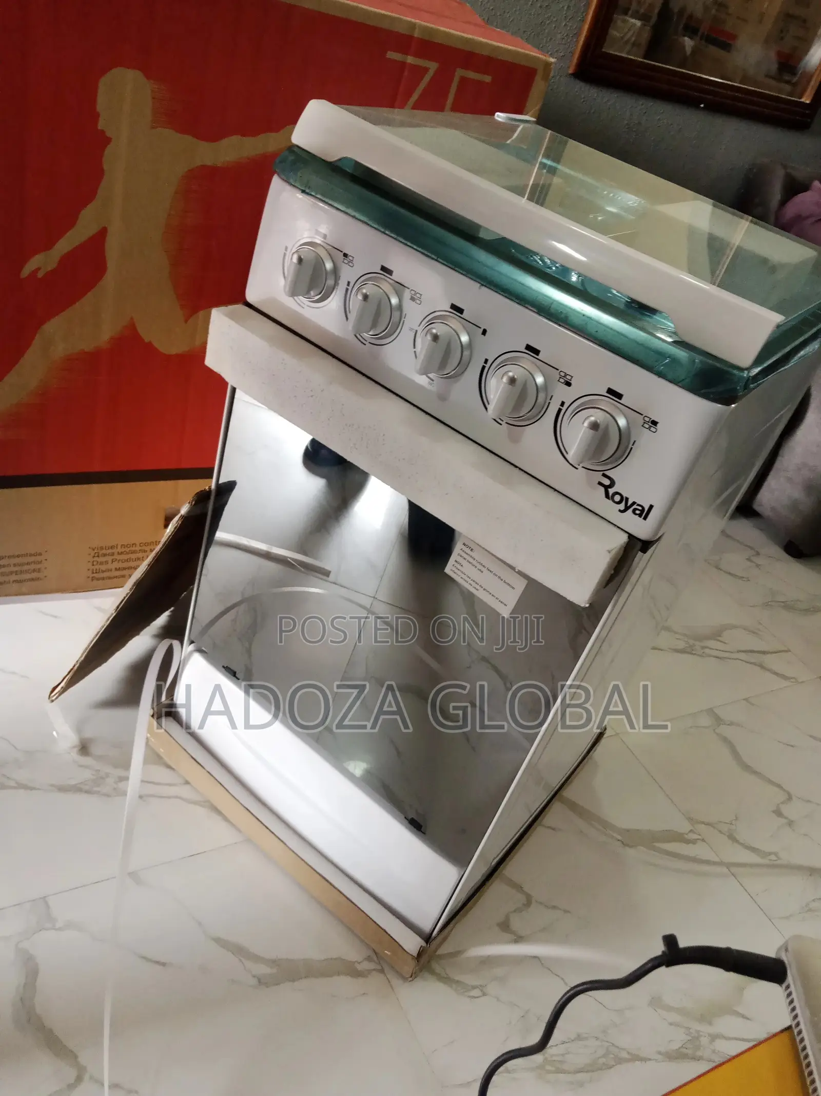 Royal Cooker 4burner Gas+Grill+Tray
