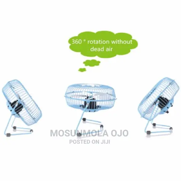Mini 4-Inch USB Iron Fan-Blue