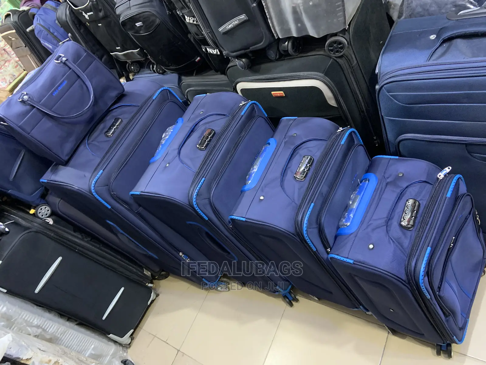 Set of Blue Star Express Traveling Luggage