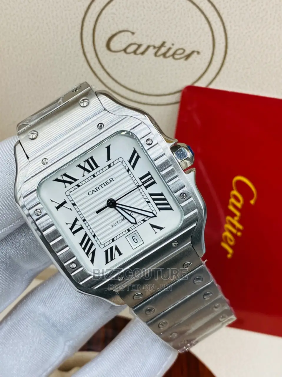 Original CARTIER Silver Steel Watch Available in Store