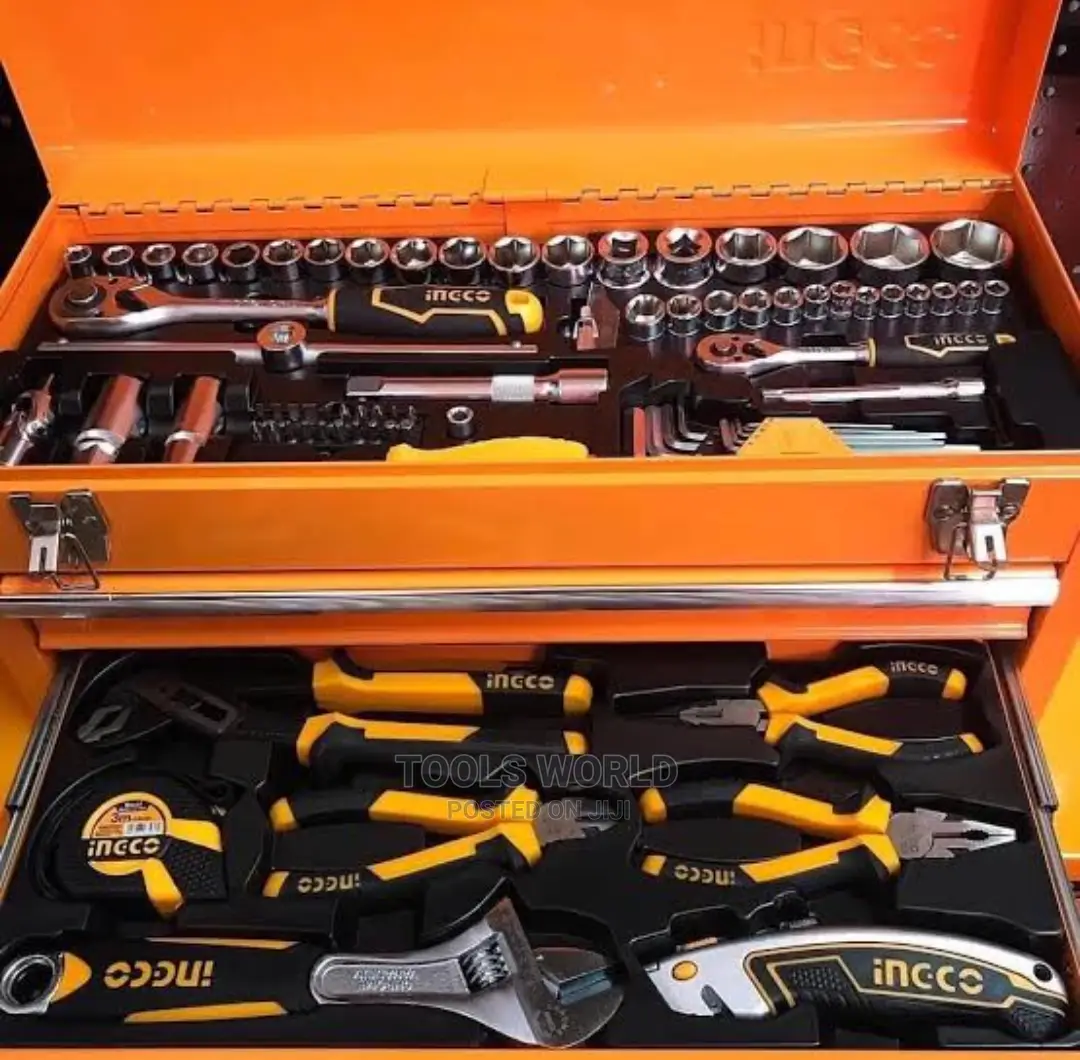Ingco Metal Tool Chest With 2 Drawers And 97pcs Tools