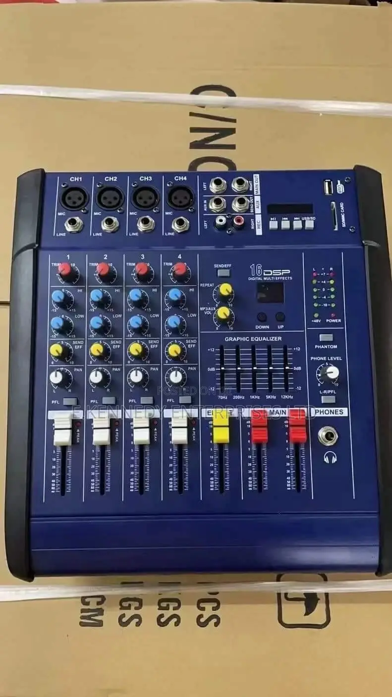 4 Channel Powered Mixer Amplifier With DSP Effect