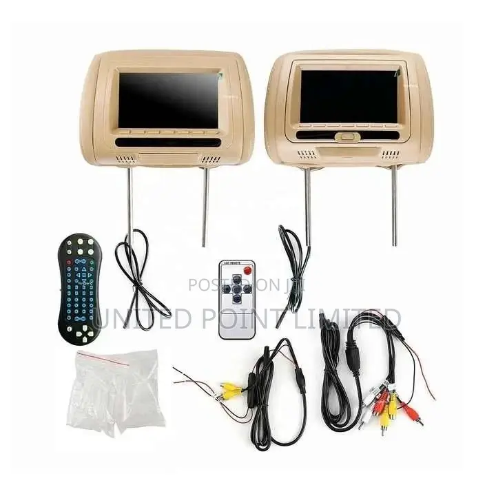 Universal Car Headrest Monitor Gray With SD,USB