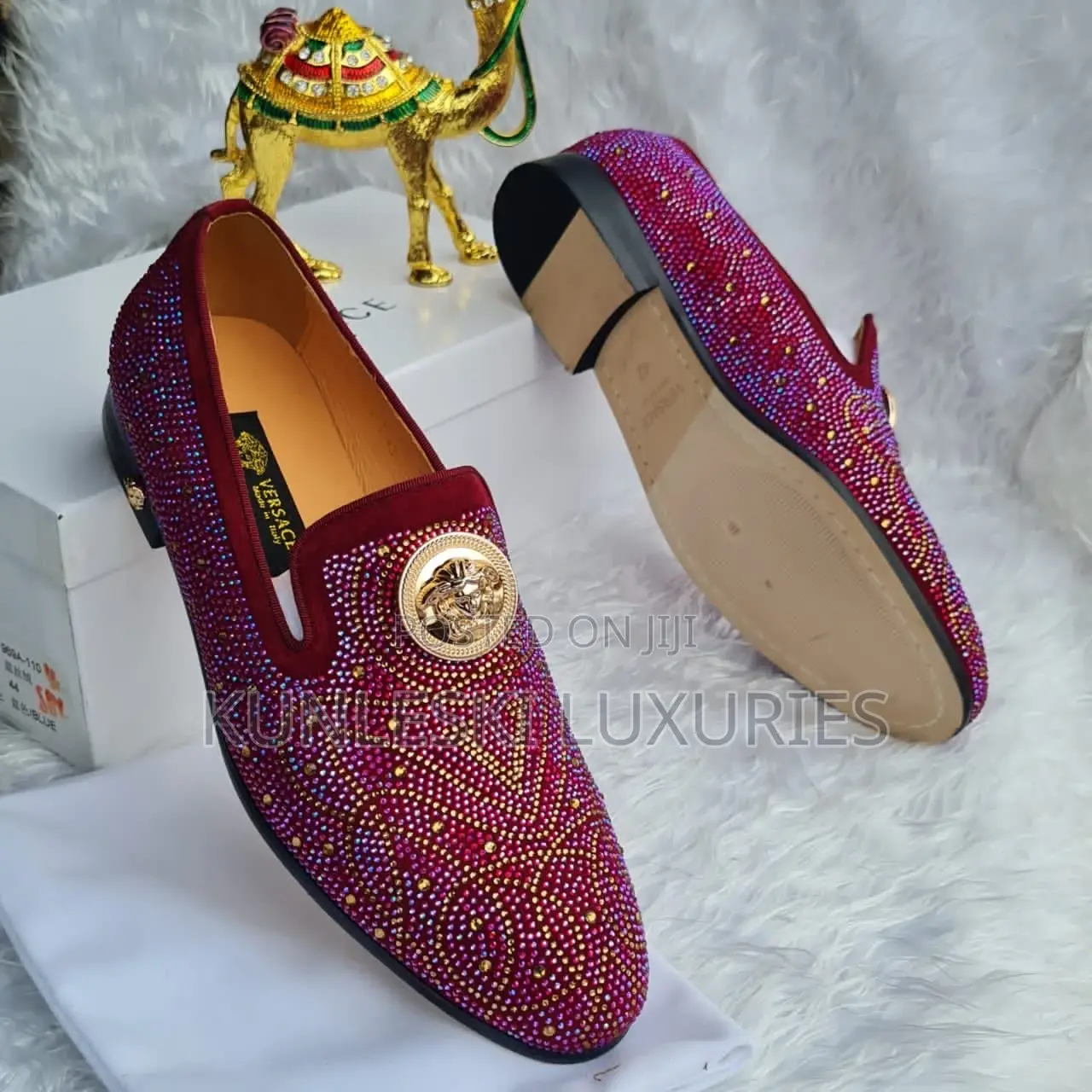Original Versace Men Leather Loafers Shoe Available