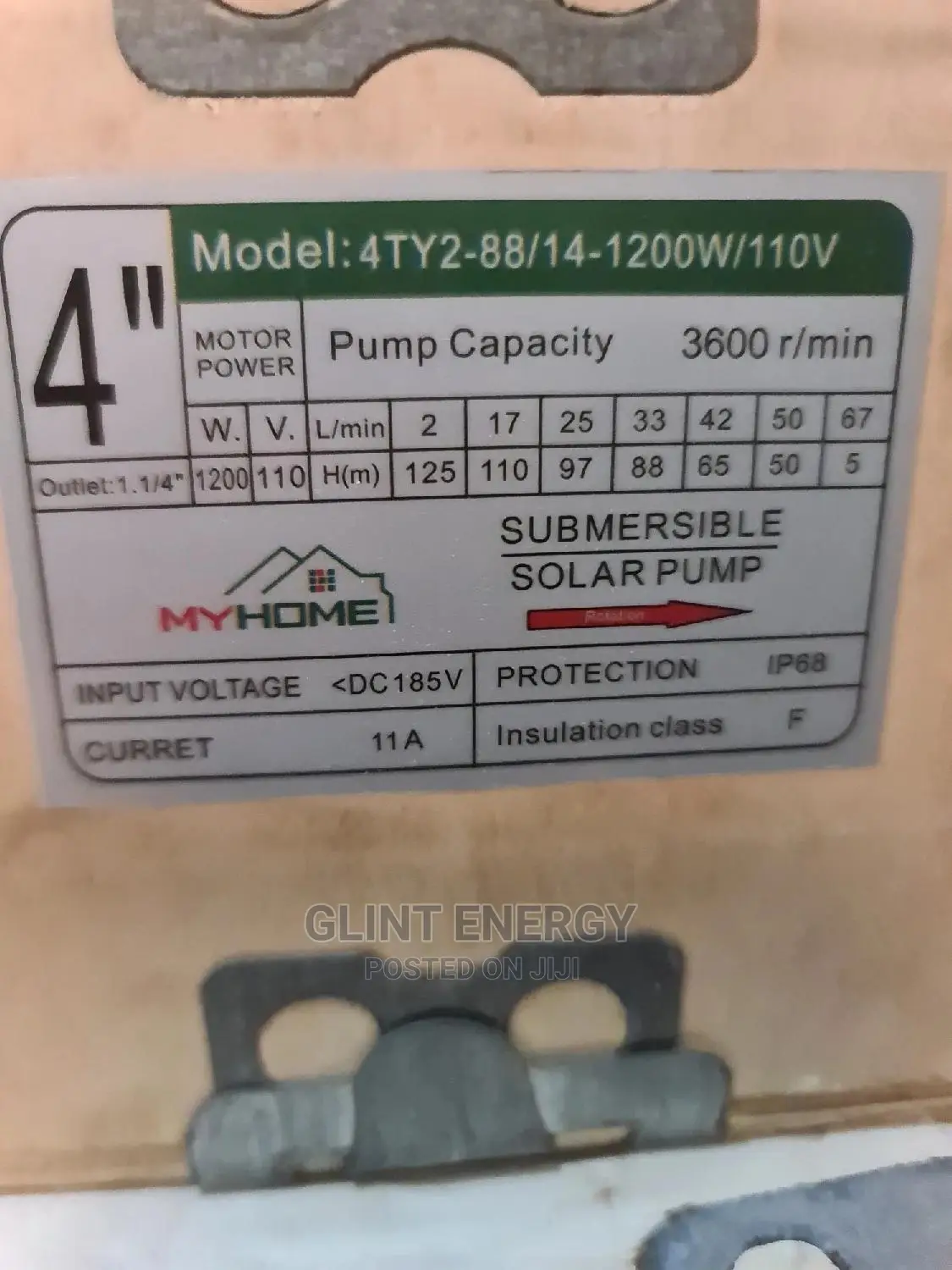 1.5hp Myhome Submersible Solar Pump