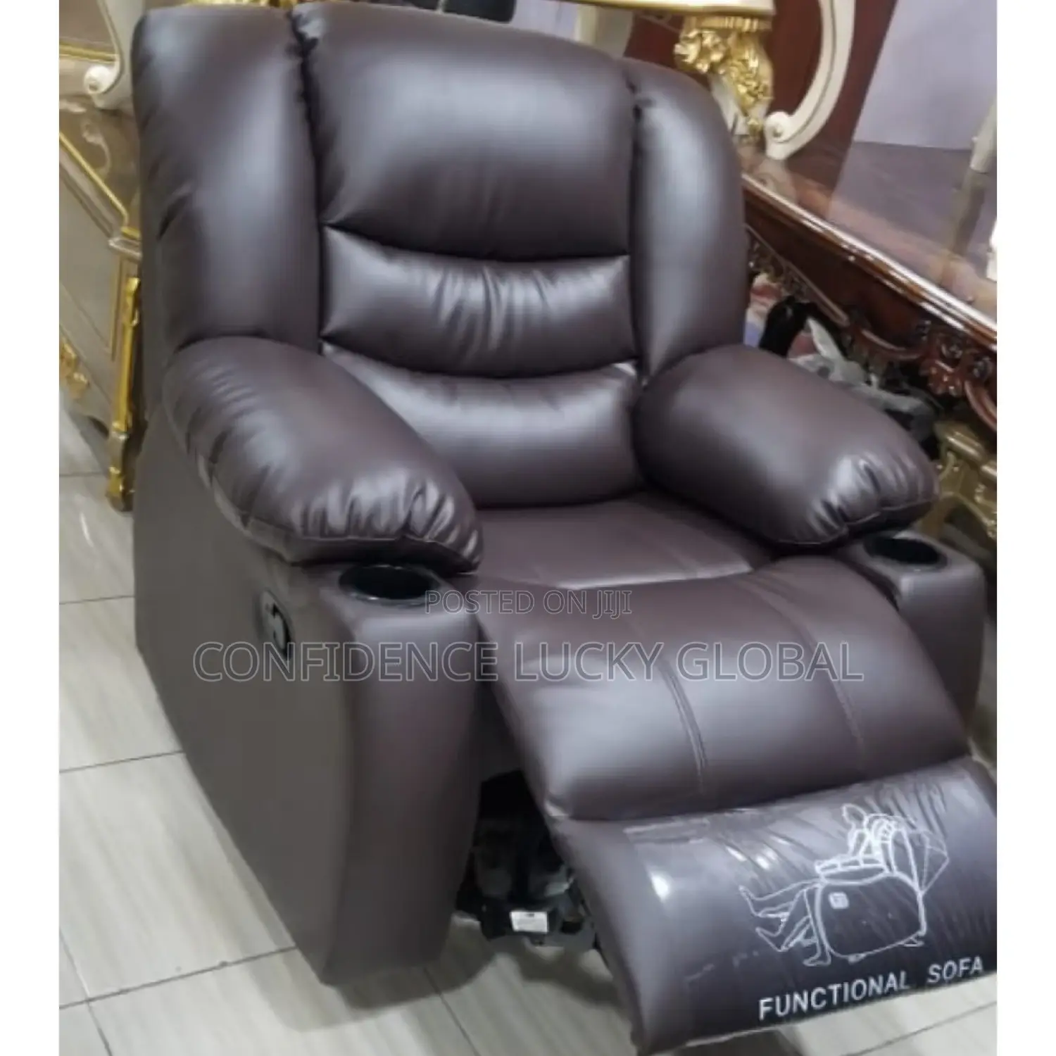 Home Theater Cinema Leather Recliner Sofa Chair