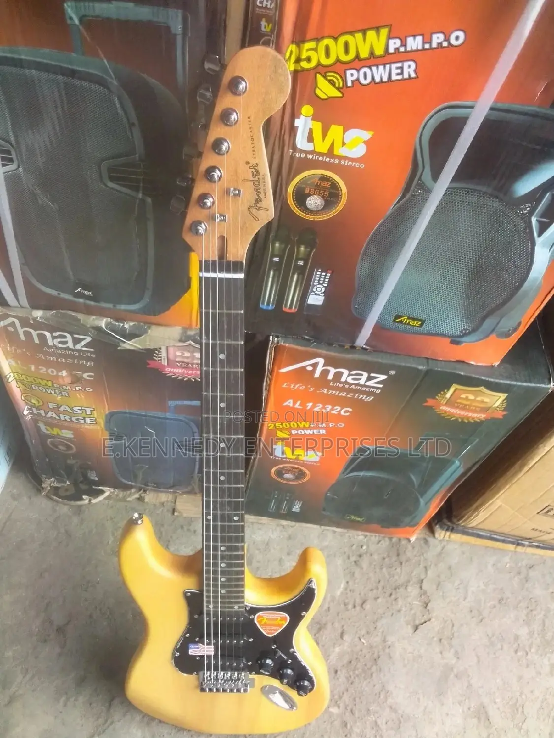 Professional Fender Electric Lead Guitar With Stand