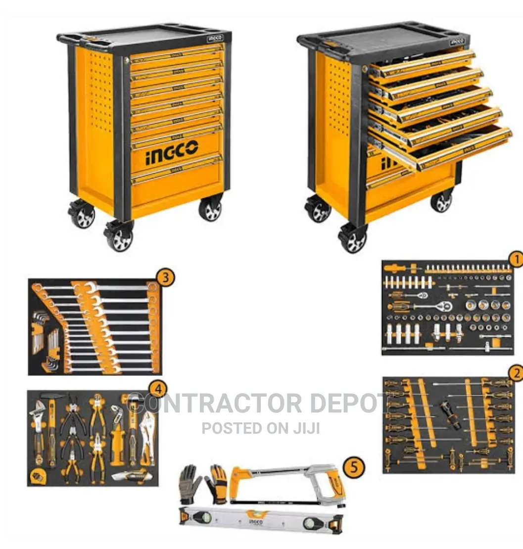 Ingco 162pcs Mechanics Tool Chest Set Htcs271621