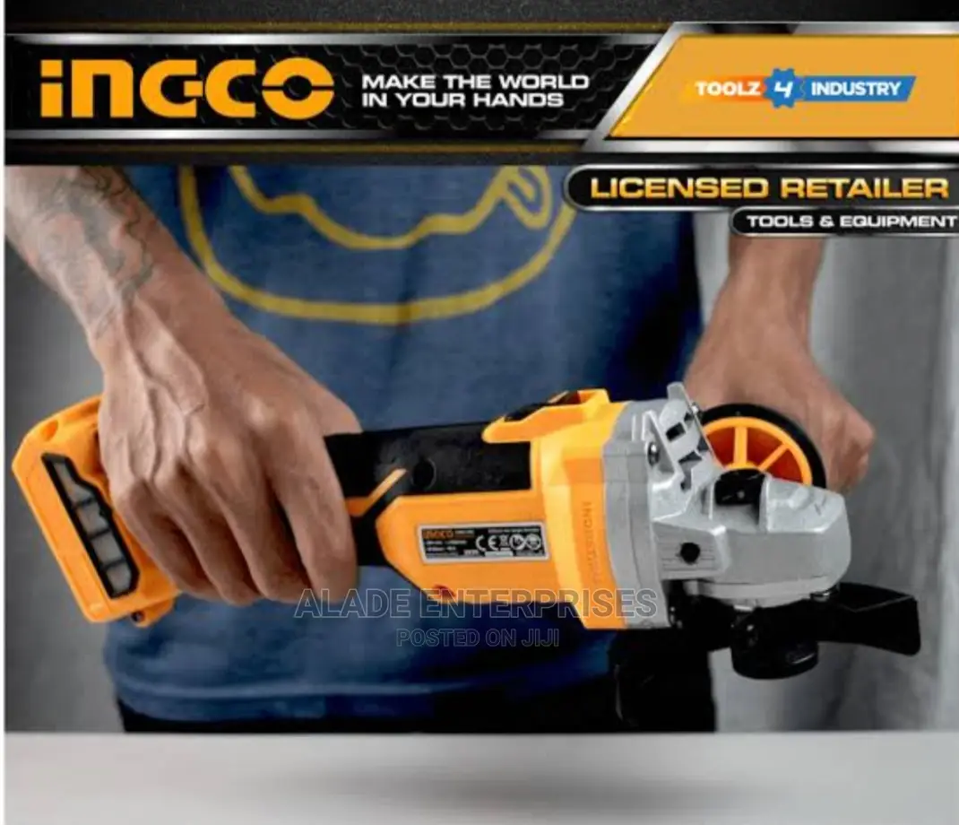 INGCO Lithium-Ion Angle Grinder Bushless Motor With 2 PCS