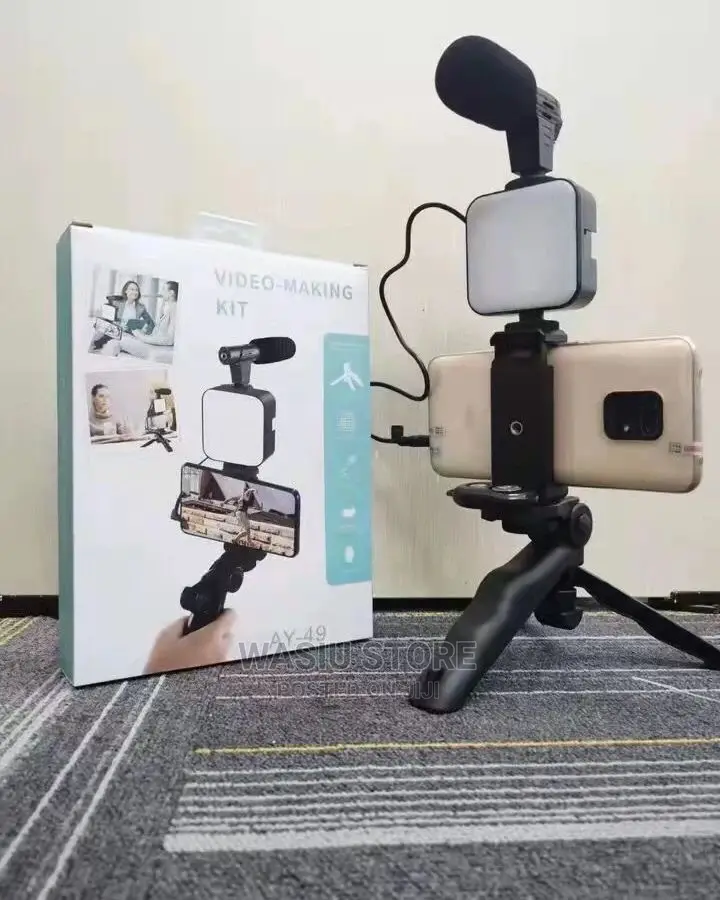 Video Kits Microphone Led Fill Light Mini Tripod for Phone