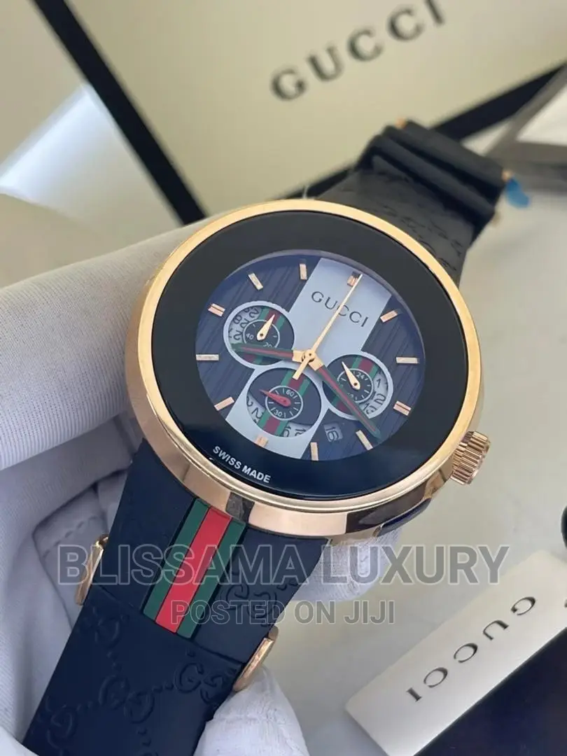 Quality Gucci Chronograph Rubber Strap Wristwatch
