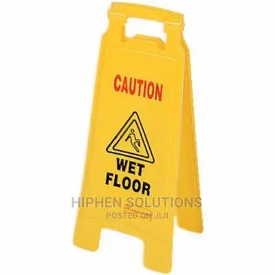 25" X 12" 2-sided Yellow Caution Safety Wet Floor Sign