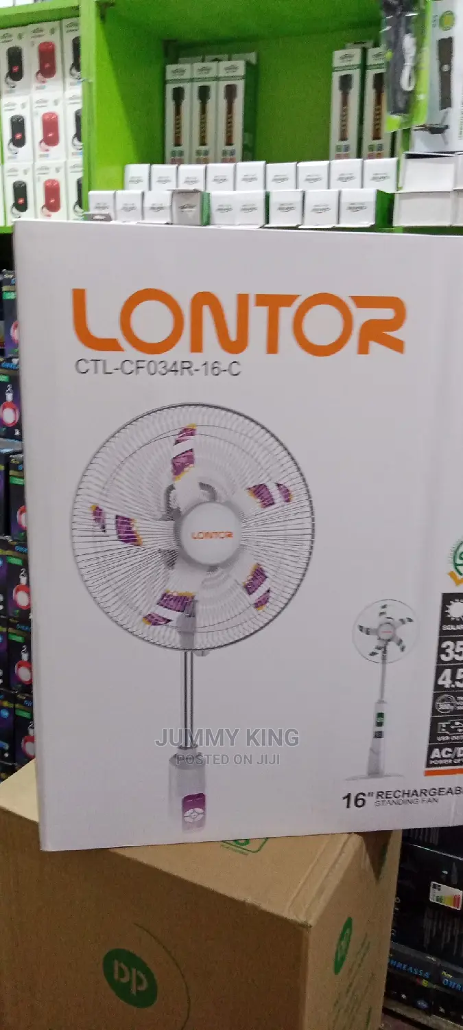Lontor 16 Inch Rechargeable Standing Fan