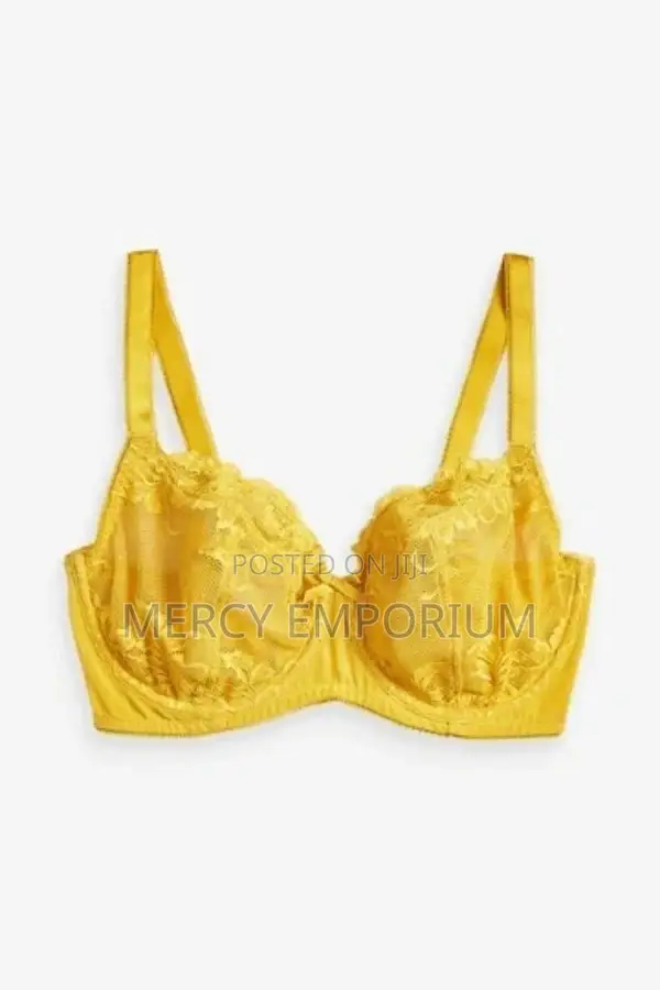 Two Non Padded Bra. Size 35C Bra Navy/Ochre