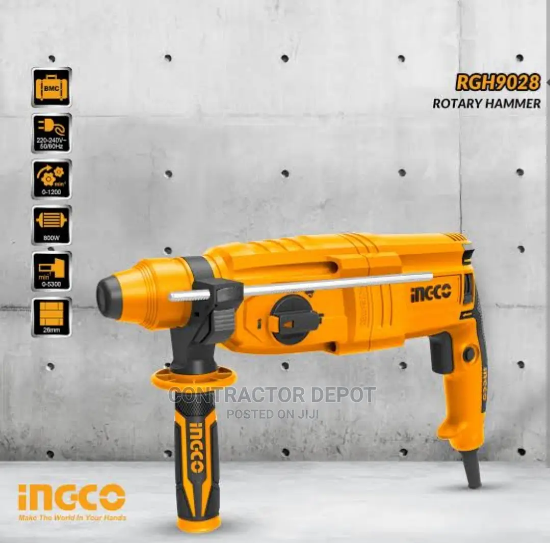 Ingco Rotary Hammer 800w- RGH9028 With Box and Bits