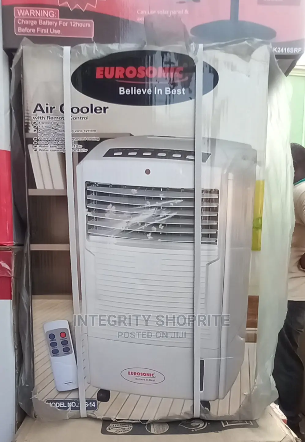 Eurosonic Air Cooler With Remote Control - 12L - 220V