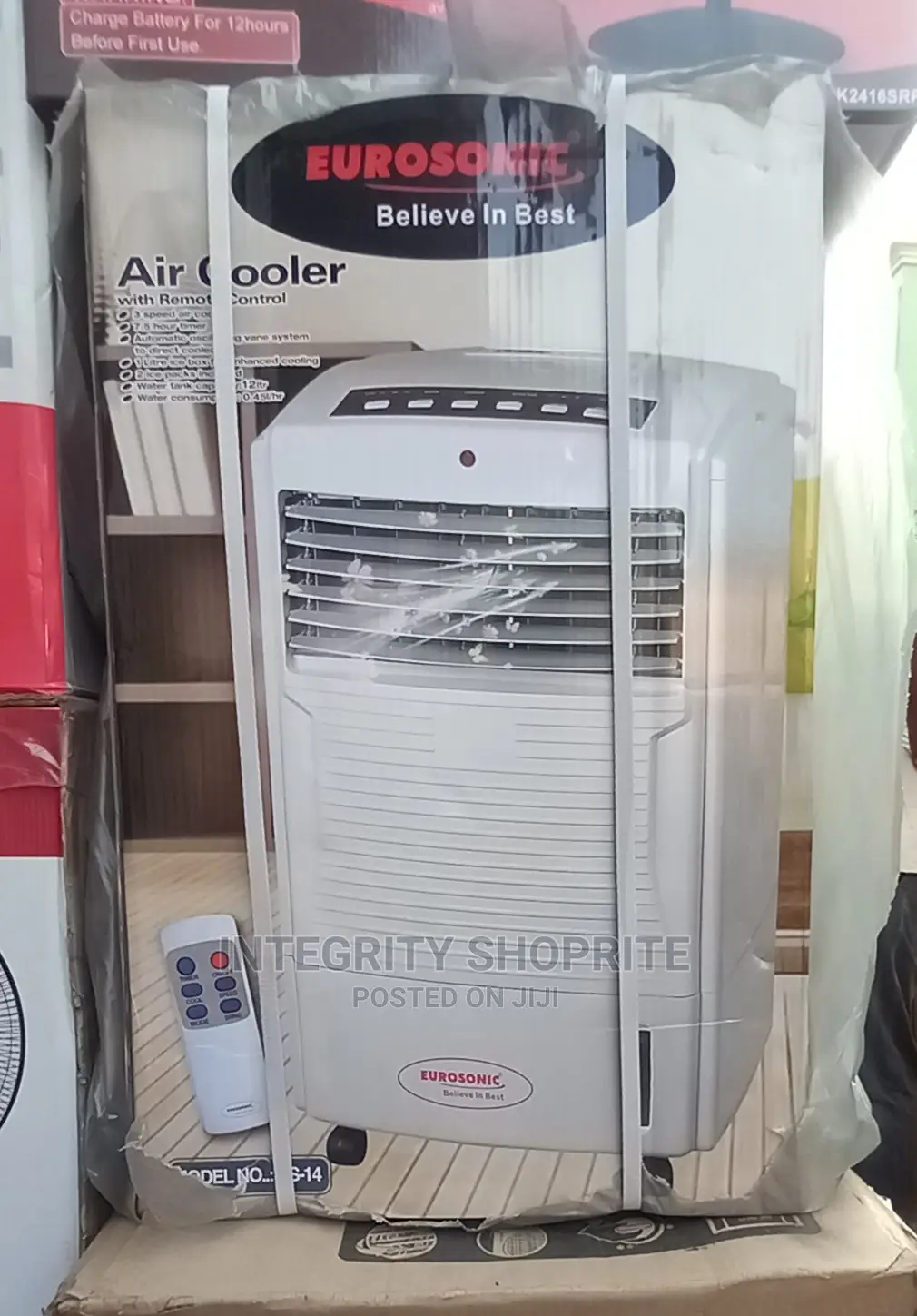 Eurosonic Air Cooler With Remote Control - 12L - 220V