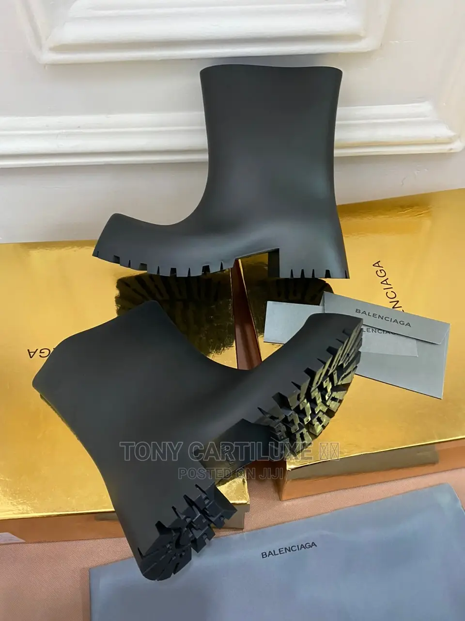 Belenciaga Trooper Rubber Boot Men Women