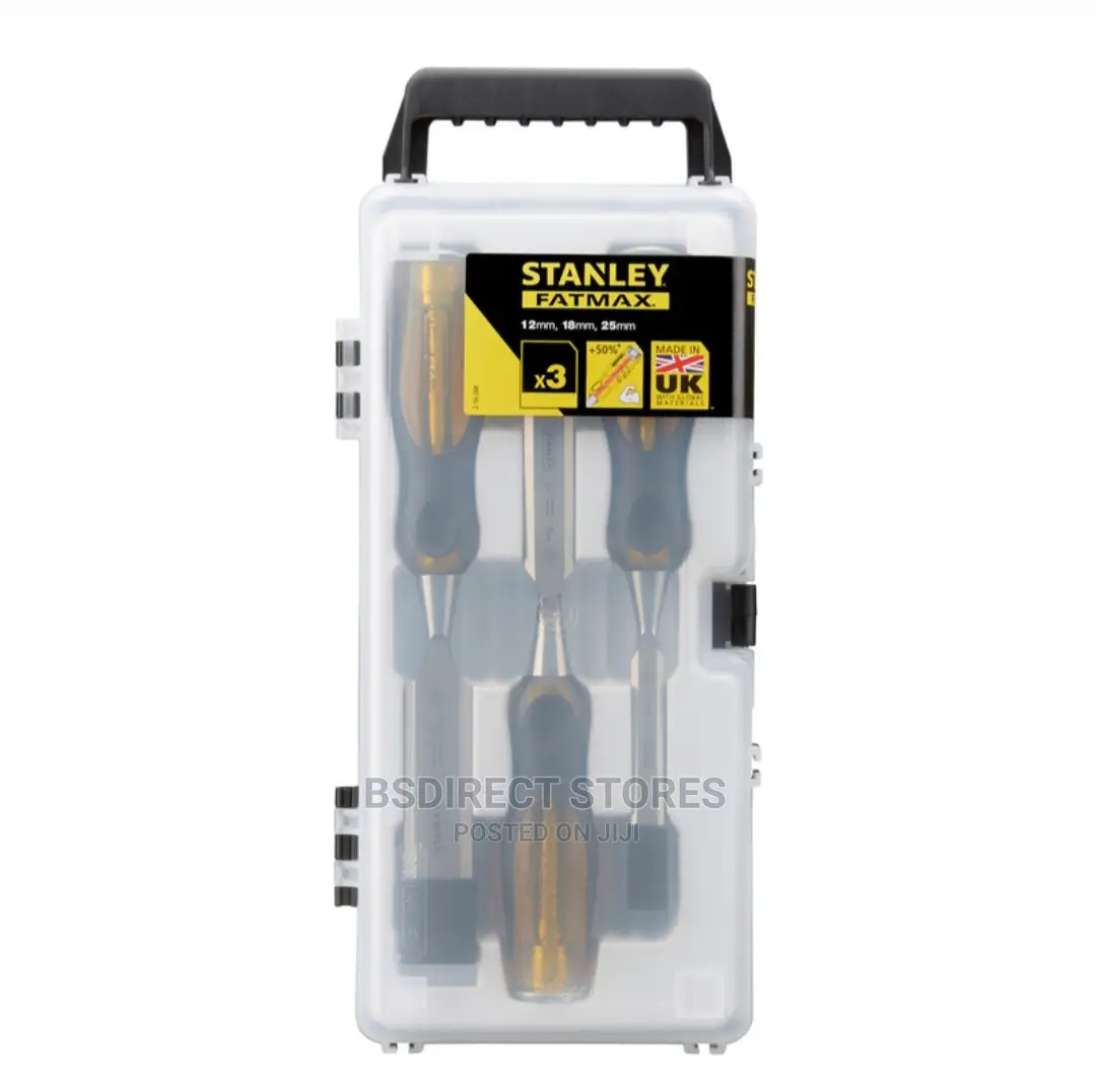 Stanley Fatmax Thru Tang Premium 3pcs Wood Bevel Chisel Set