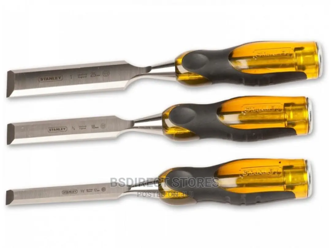 Stanley Fatmax Thru Tang Premium 3pcs Wood Bevel Chisel Set