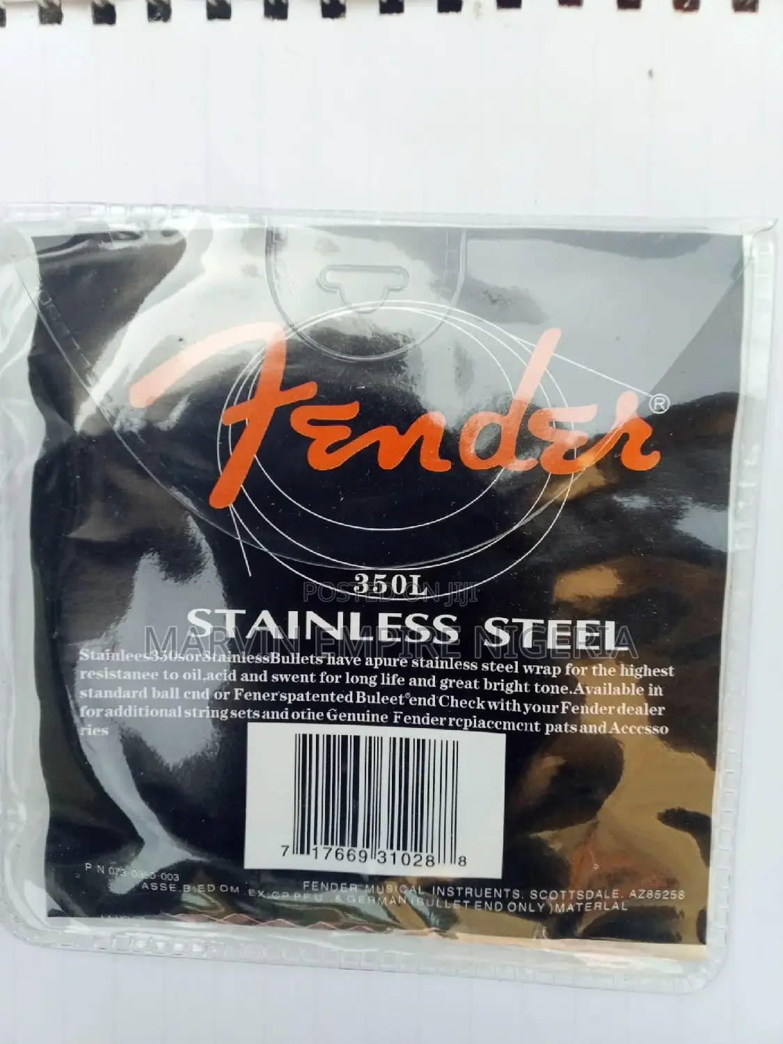 2 Sets Fender Complete Set 350L Electric Strings for Guitars
