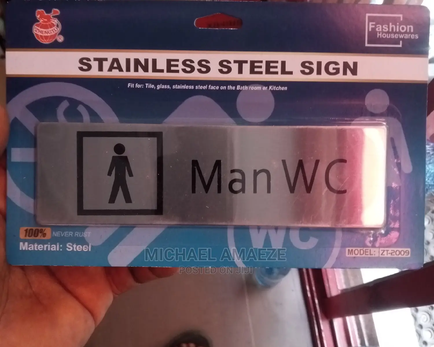 Stainless Steel Bathroom Sign