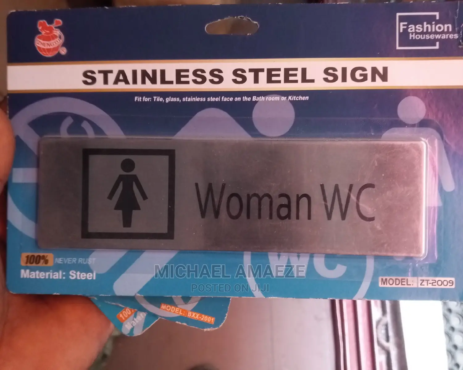 Stainless Steel Bathroom Sign