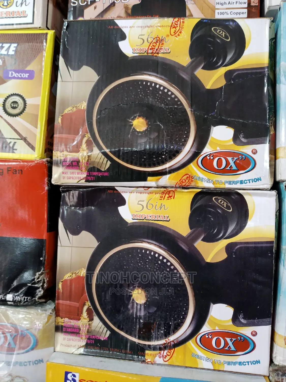 Ox Ceiling Fan Copper Coil 56in
