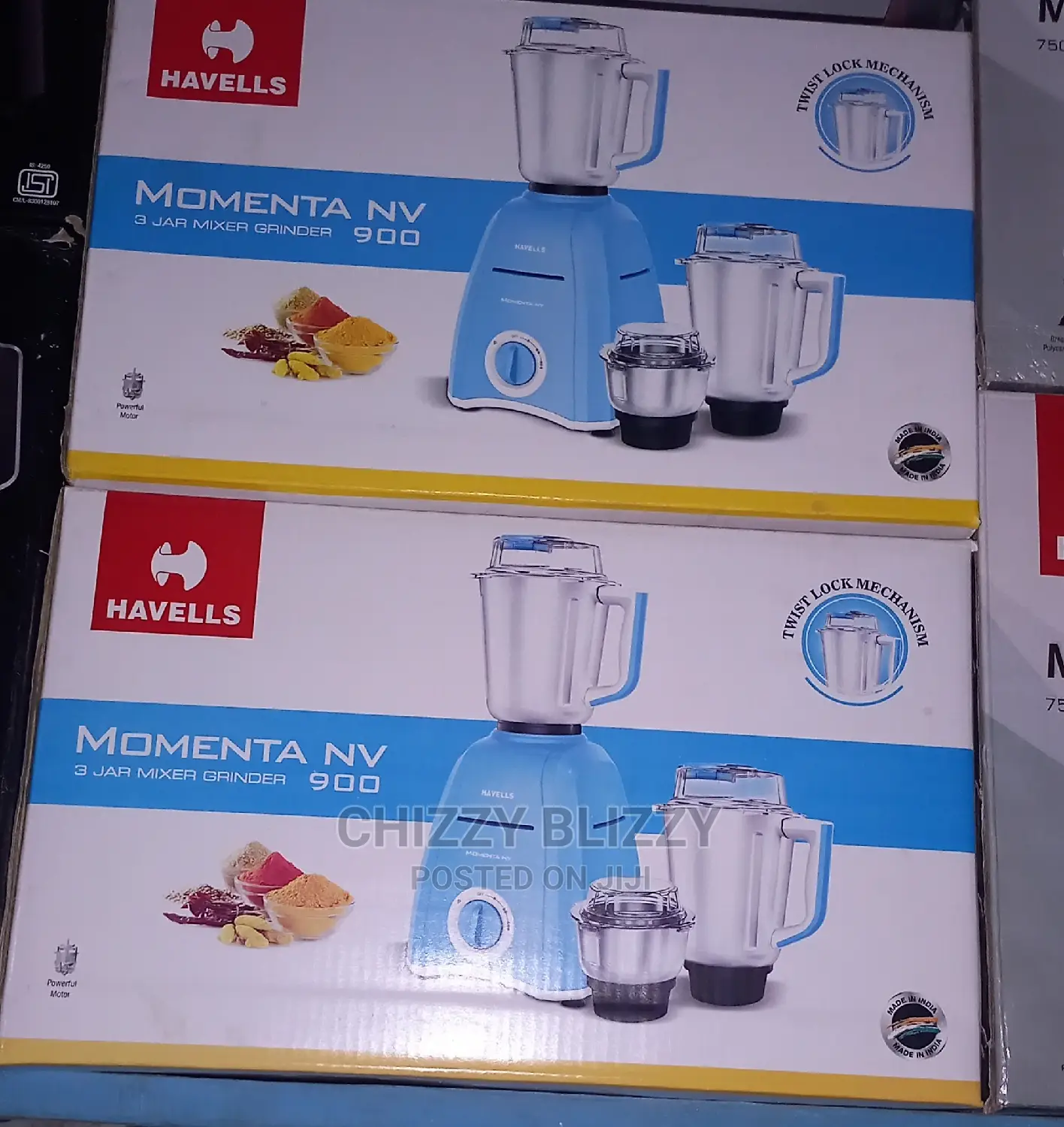 Havells Momenta Nv Mixer Grinder 750w- Blue