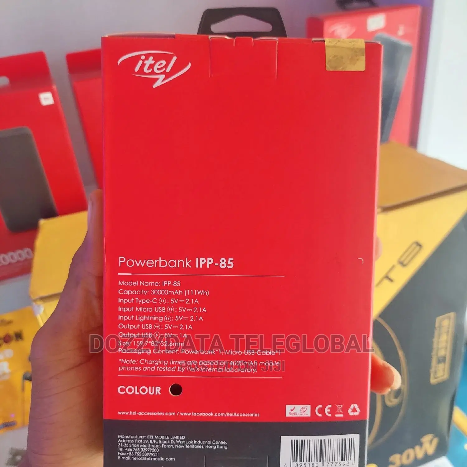 Itel 30000mah Triple Input Fast Charging IPP-85 Power Bank