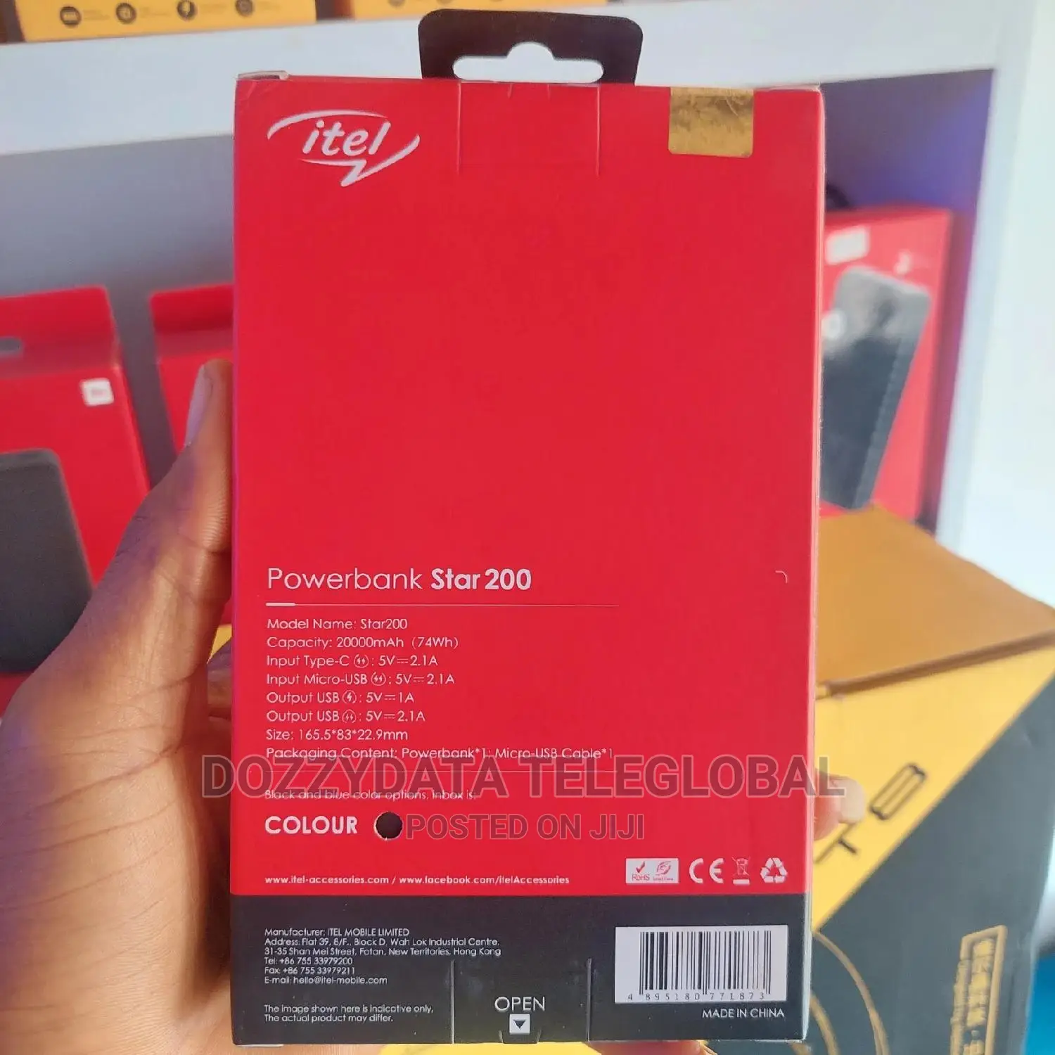 Itel 20000mah Fast Charging,Bright Torch STAR 200 Power Bank