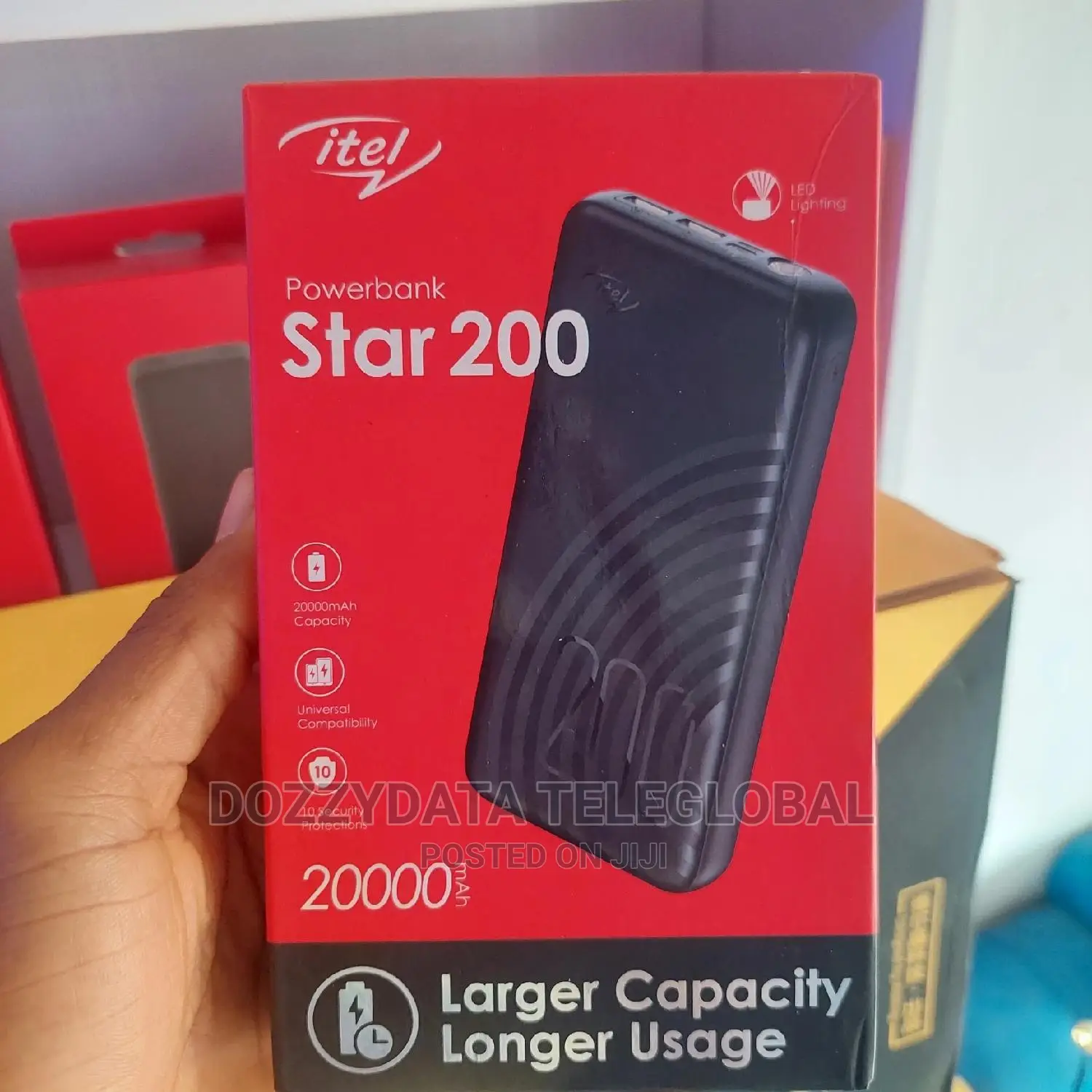 Itel 20000mah Fast Charging,Bright Torch STAR 200 Power Bank