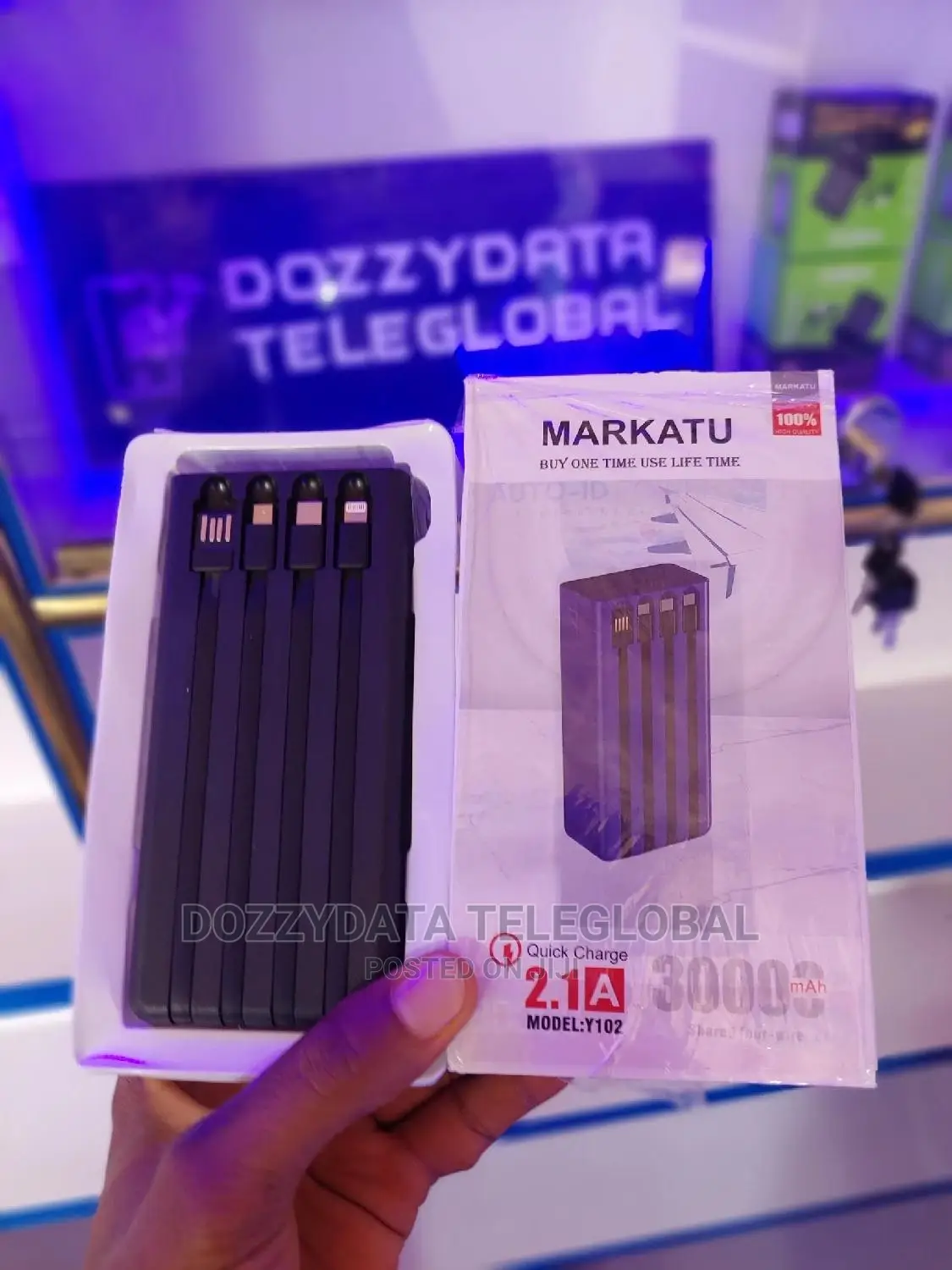 MARKATU 30,000mah Powerbank With Cables