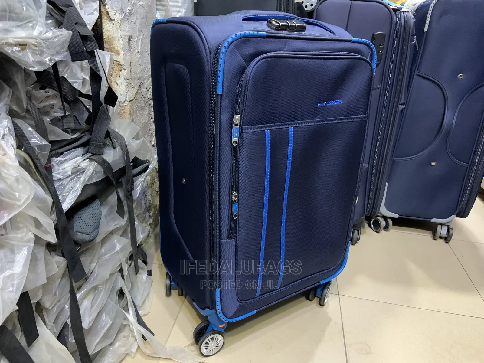 Medium Size Blue Color Star Express Traveling Luggage