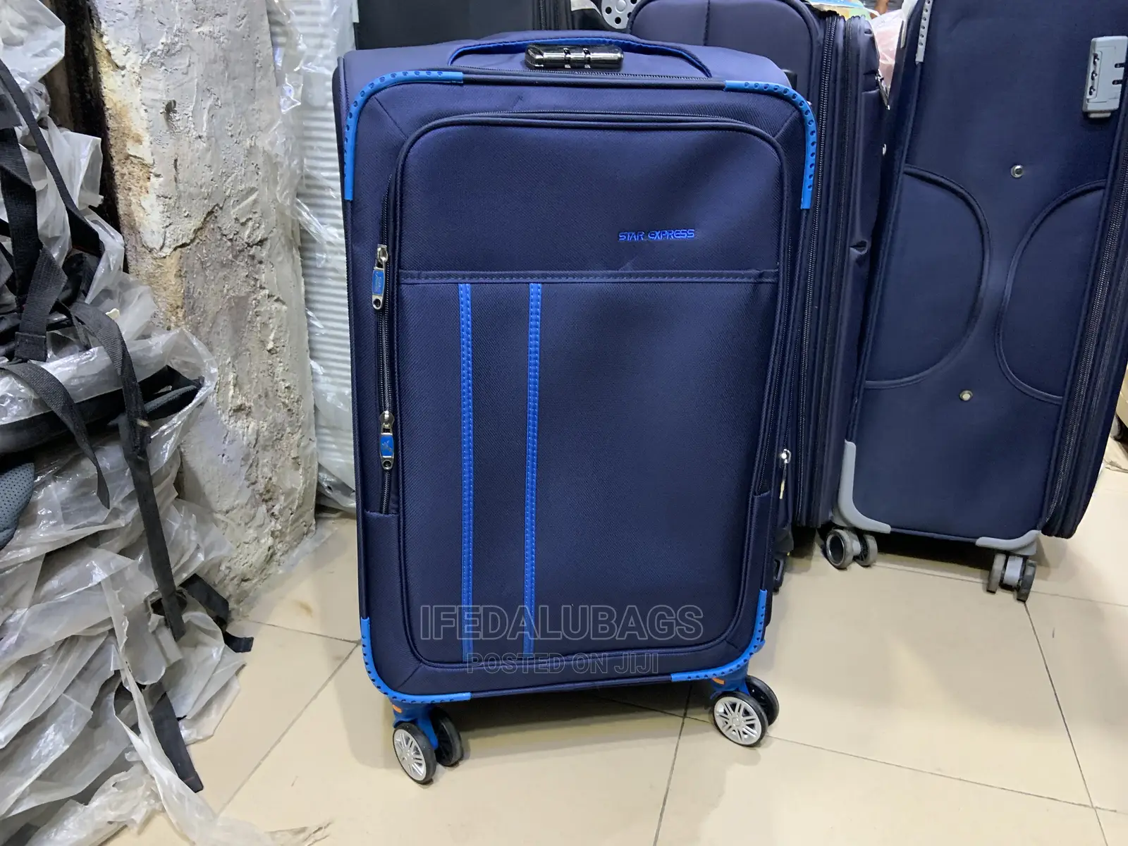 Medium Size Blue Color Star Express Traveling Luggage