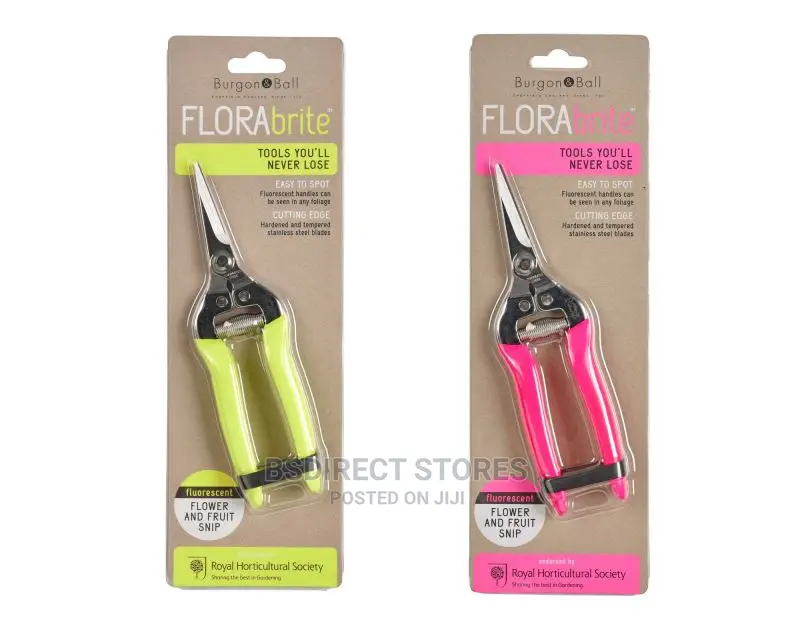 BURGON and BALL RHS Florabrite Flower Fruit Snip Fluorescent