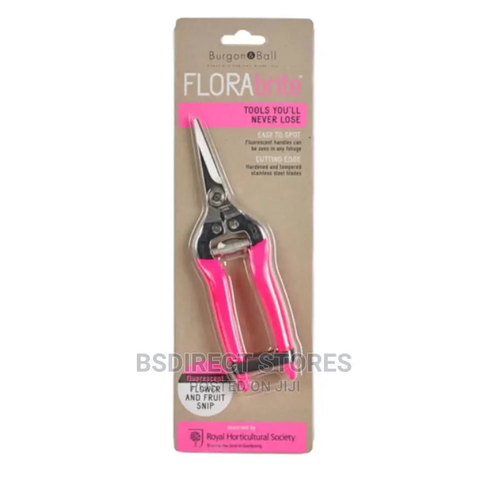 BURGON and BALL RHS Florabrite Flower Fruit Snip Fluorescent