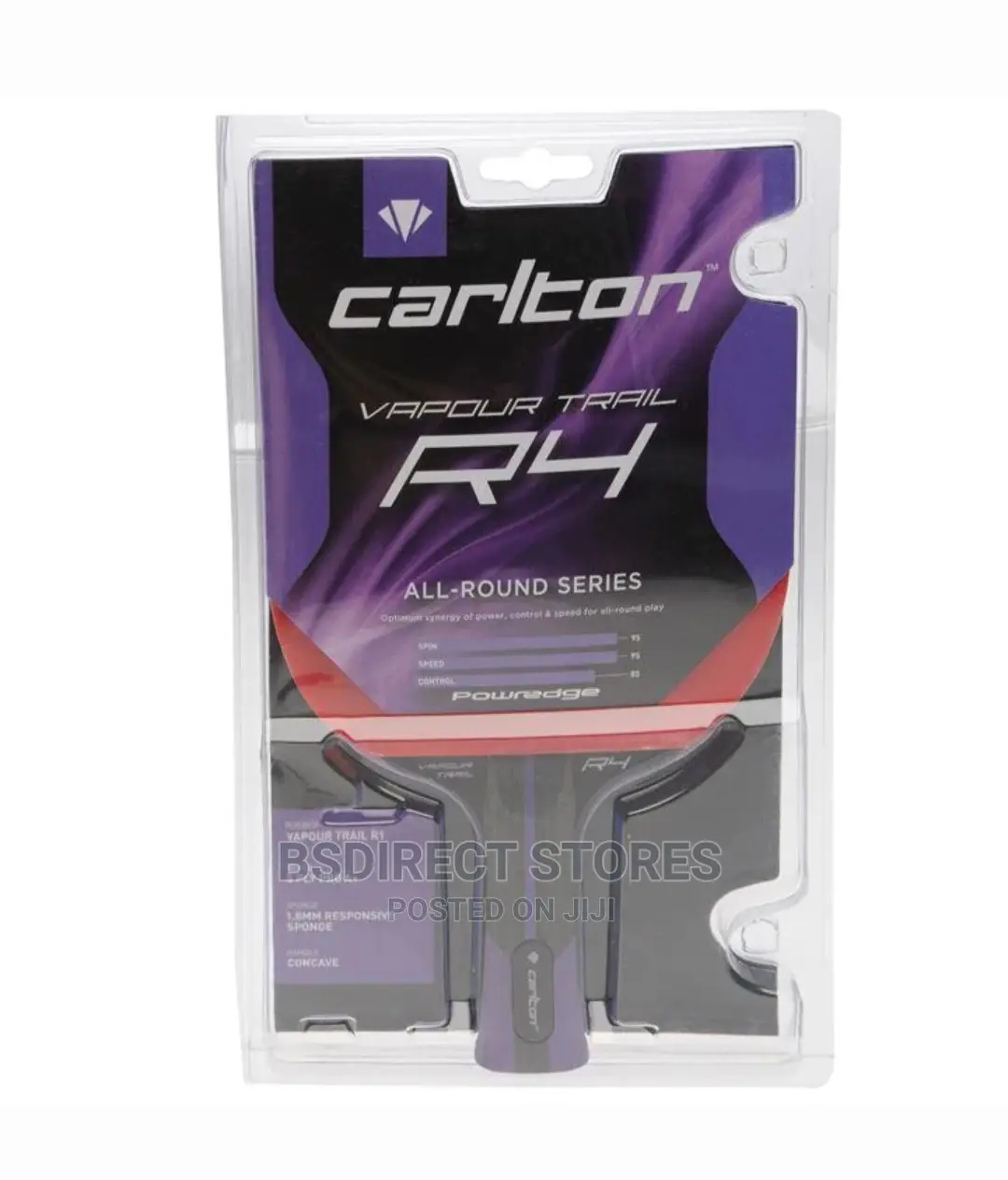Carlton All Round Unisex Vapour Trail R4 Table Tennis Bat