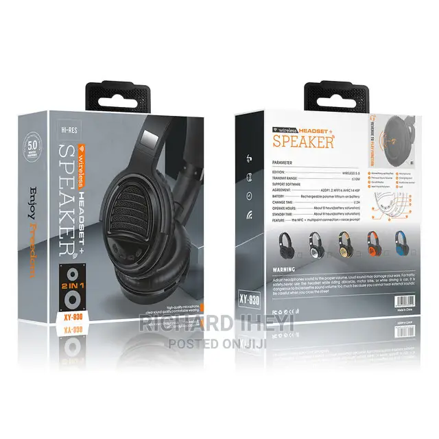 2 in 1 Wireless Headset and Speaker. Perfect for Gaming