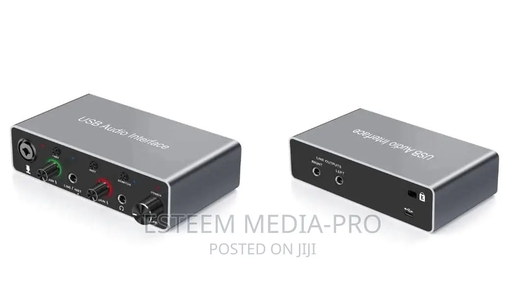 External USB Sound Card Audio Interface Studio