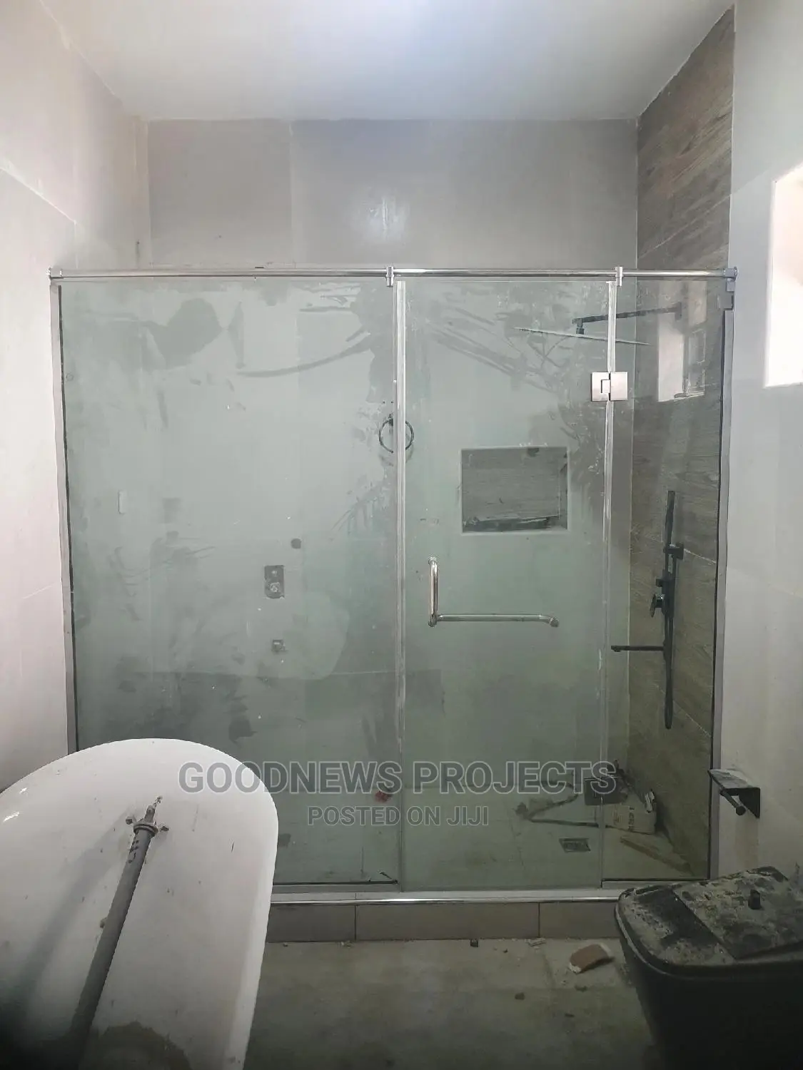 Frameless Toilet Shower Glass Partition
