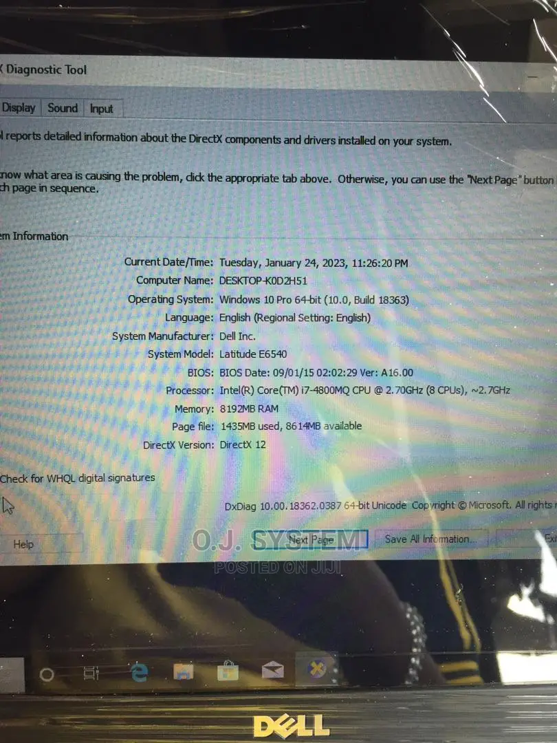 Laptop Dell Latitude E6540 8GB Intel Core i7 HDD 500GB