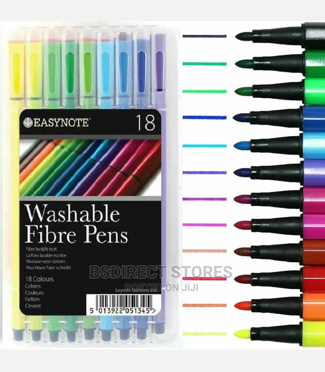 Easynote Washable Fibre Pens Felt Tips Markers Colouring Set
