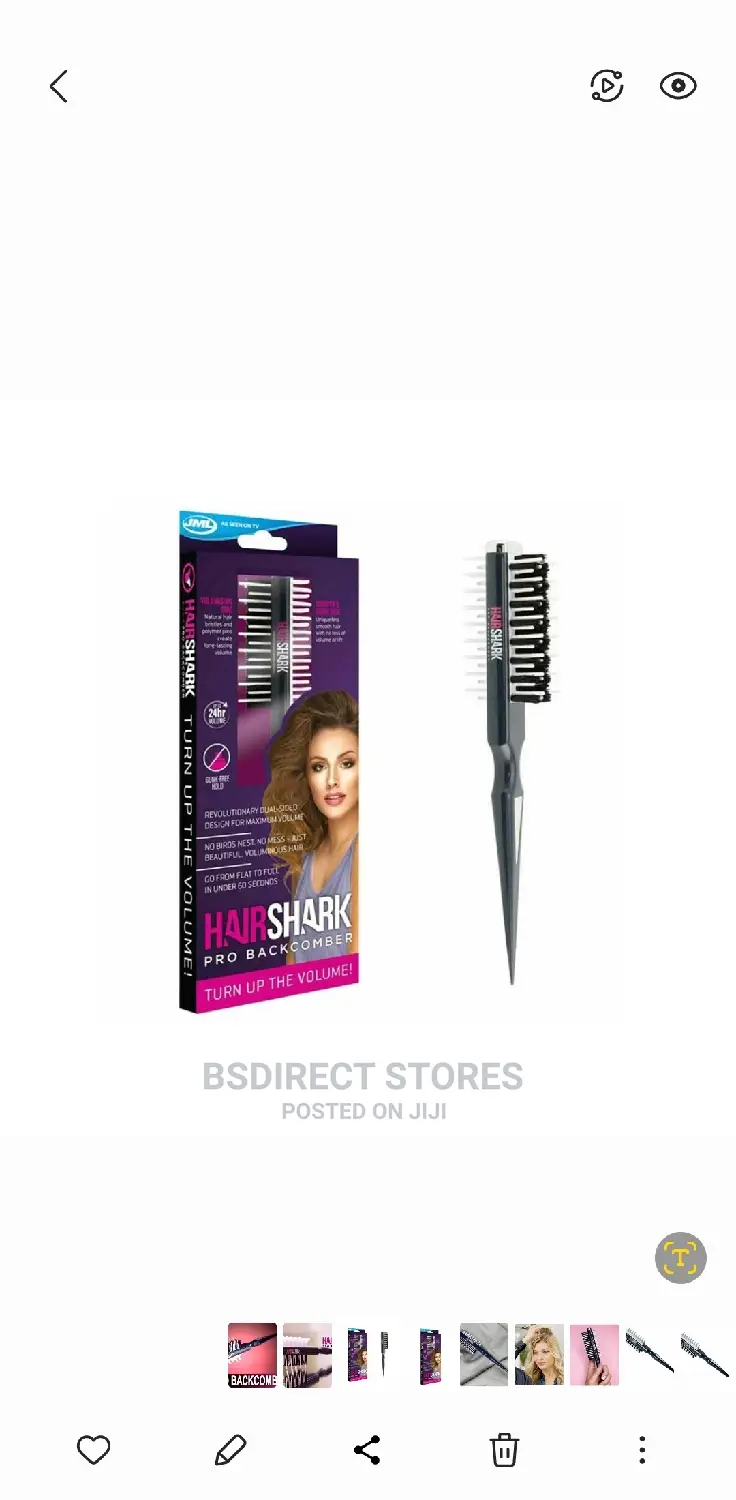 JML Hair Shark Pro Backcomber Sectioning 3 In 1 Volume Brush