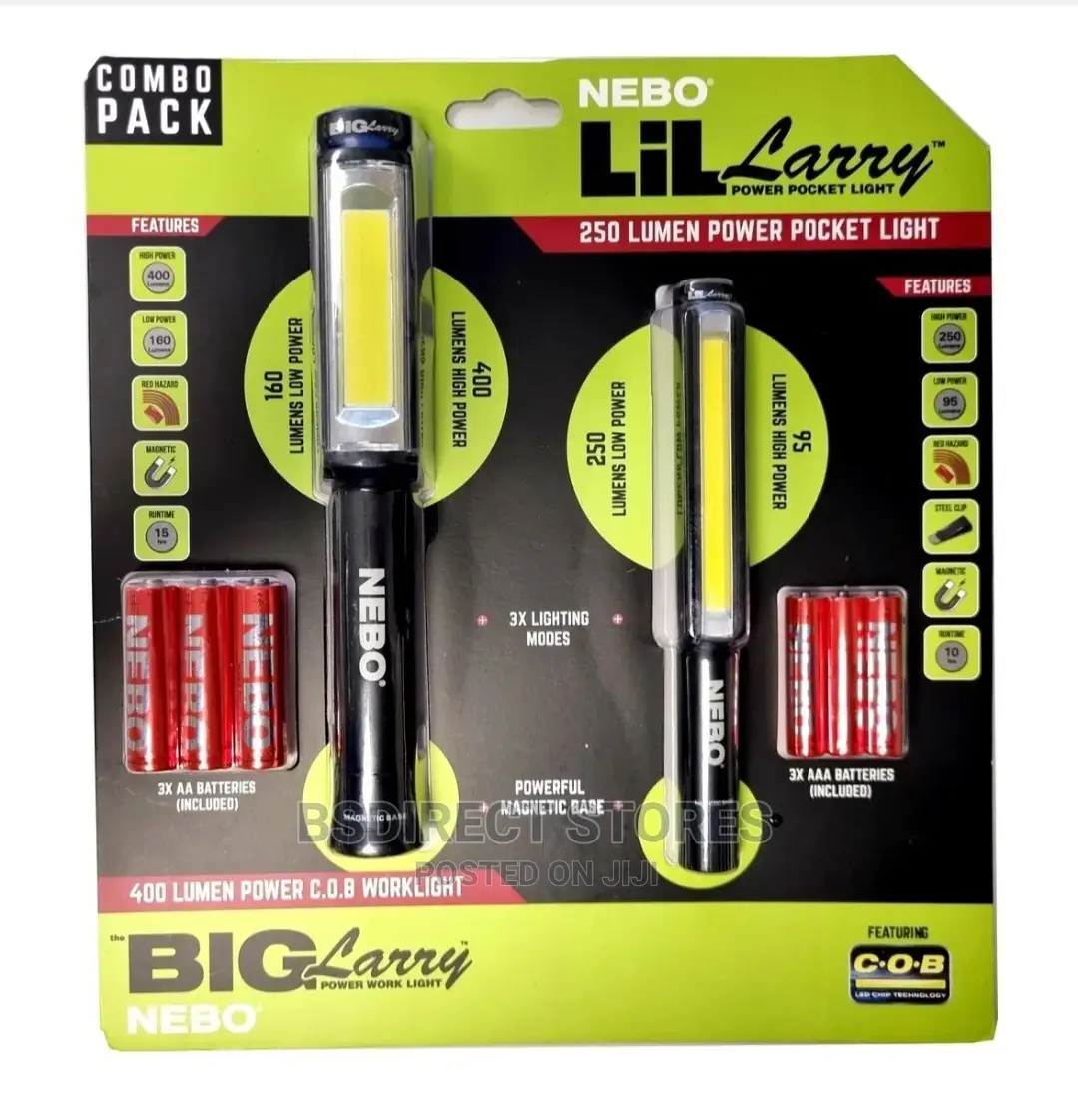 Nebo Twin Pack Big Larry 2 and Little Larry Pocket Worklight