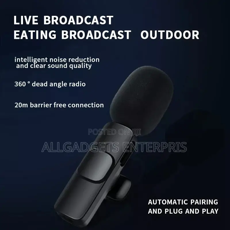 Wireless Microphone Type C and iPhone Mouth.