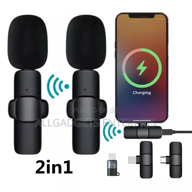 Wireless Microphone Type C and iPhone Mouth.