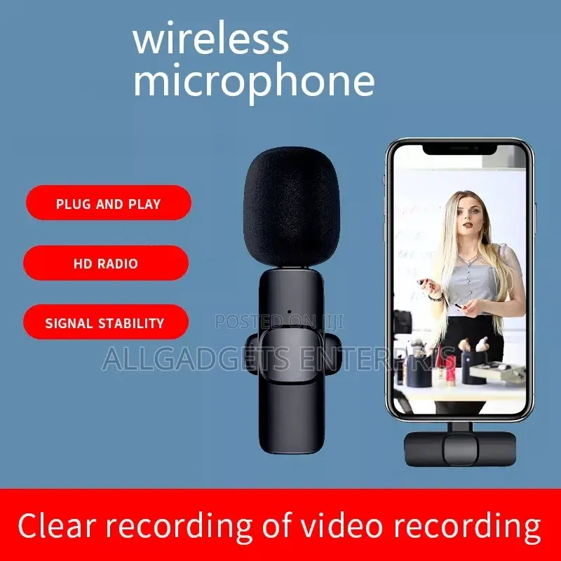 Wireless Microphone Type C and iPhone Mouth.