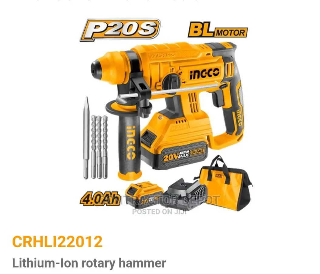 Li Ion Ingco Cordless Rotary Hammer 20v .4.0ah