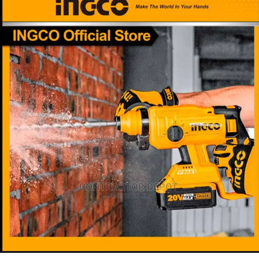 Li Ion Ingco Cordless Rotary Hammer 20v .4.0ah